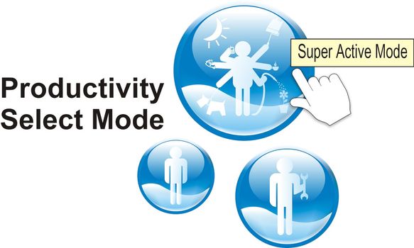 metaphoric image, productivity control panel