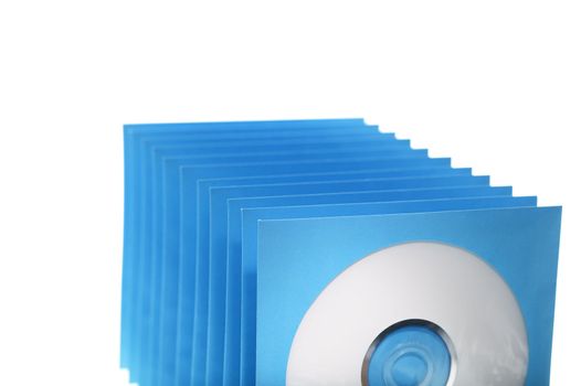 Stack of paper cd or dvd sleeves.