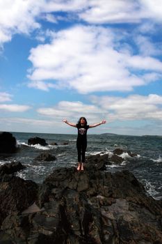 a beautiful woman doing yoga to show a healthy way to live a happy and relaxed lifestyle in a world full of stress