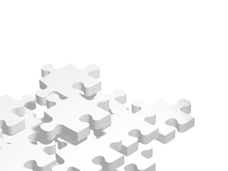 high quality 3d render of puzzle pieces, metaphoric image applicable to several concepts