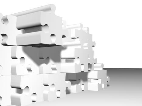 high quality 3d render of puzzle pieces, metaphoric image applicable to several concepts