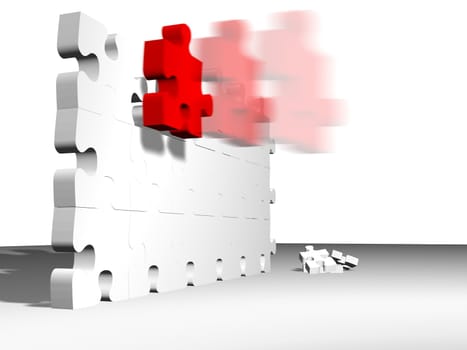 high quality 3d render of puzzle pieces, metaphoric image applicable to several concepts