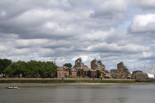 A view of some river side apartments