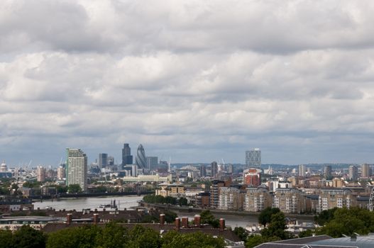 A view of the London skyline from greenwich park