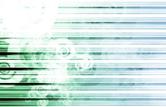 Futuristic Abstract in Web Tech Glowing Lines