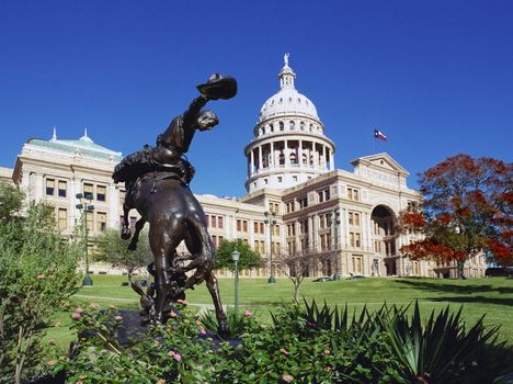 statue of cowboy rotunda State Capitol Austin Texas