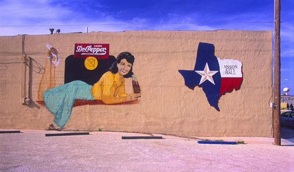 MURAL ON SIDE OF CITY Anson Texas