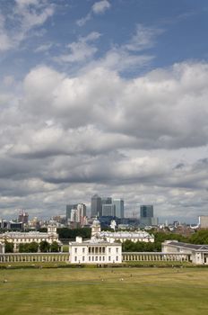 A view of the London skyline from greenwich park