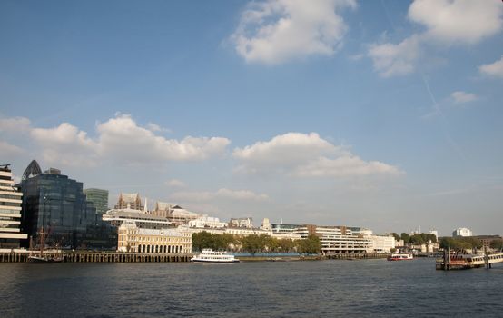 A view of he river Thames in london
