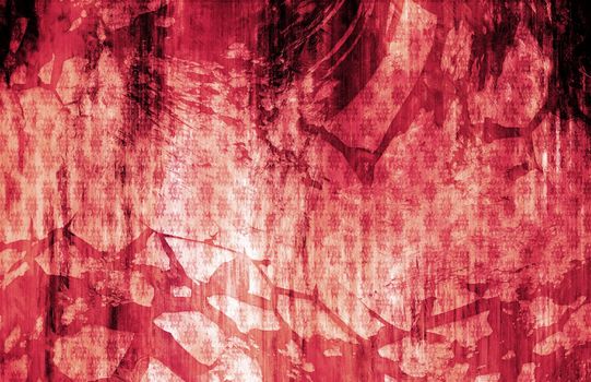 Grunge Background Wall with Vintage Style Design