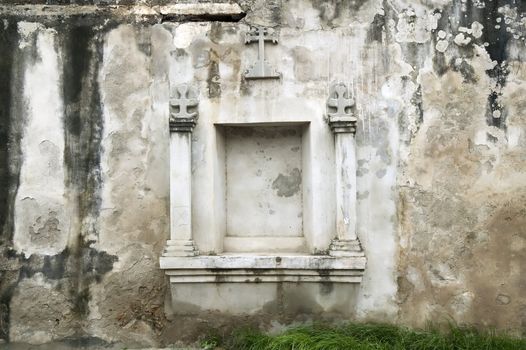 Niche in an old wall near El Convento of Granada Nicaragua
