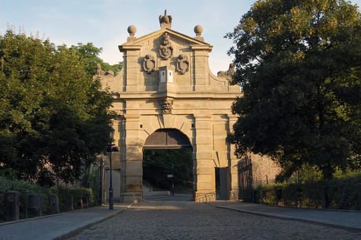 Vysehrad gate in Prague in Czech Republic