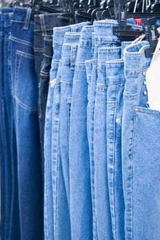 jeans for sale on a market