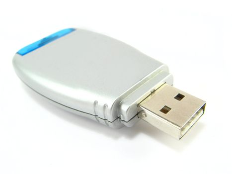 an USB card reader on a white background