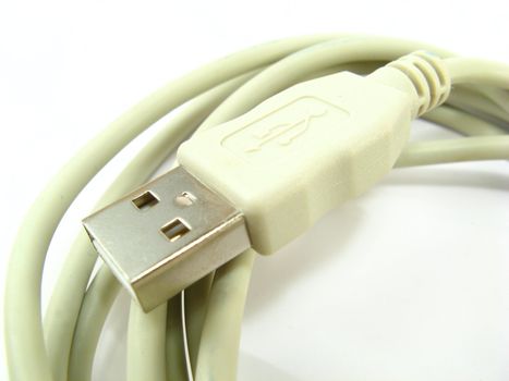 Image of usb cable on a white background