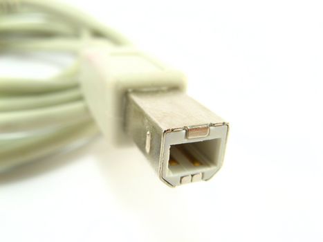 Image of usb cable on a white background