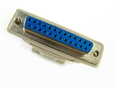 a serial connector on a white background