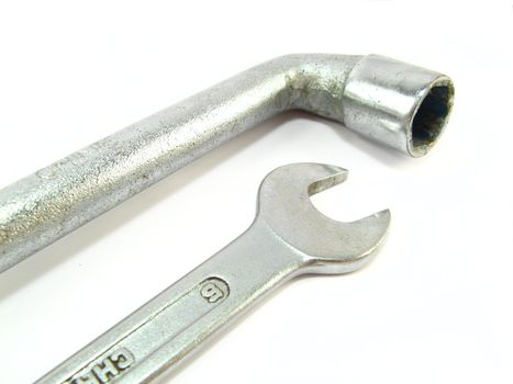 image of spanners over a white background