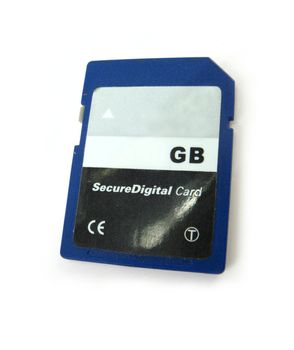 image of a memory SD card on a white background