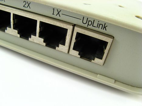 image of a network hub on a white background