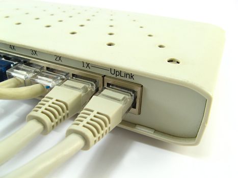 image of a network hub on a white background