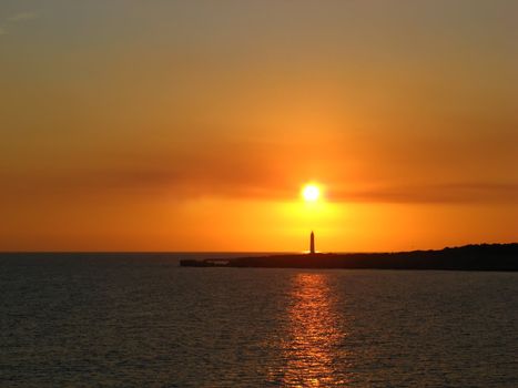 a sunset on the provence mediterranean coast