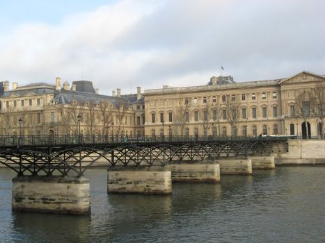 a view of the Bridge of the arts in Paris