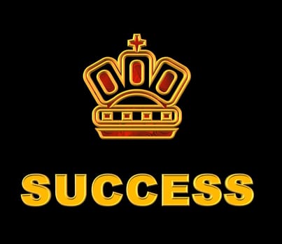 an illustration with a crown to illustrate success