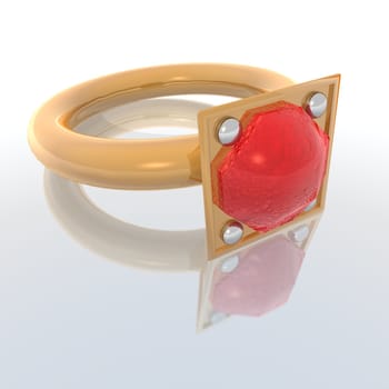 a 3d render of a woman ring
