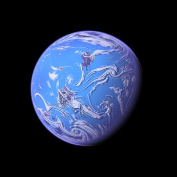 an image of a blue planet in space
