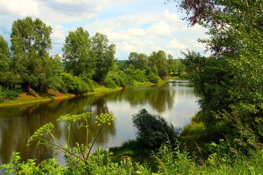 summer lake landscape in Russia