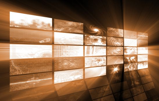 Futuristic Web Cyber Data Grid Color Background