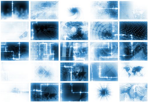 Futuristic Digital Age TV and Channels Background