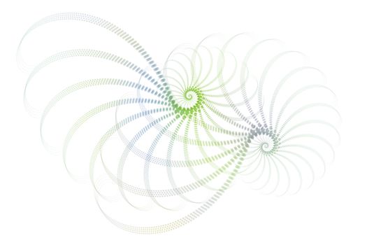 Blue Green White Fractal Abstract Design Background Wallpaper