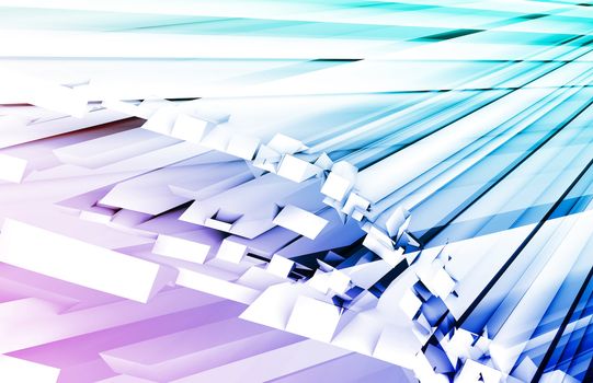 Blue Purple Fiber Optics Technology as Concept
