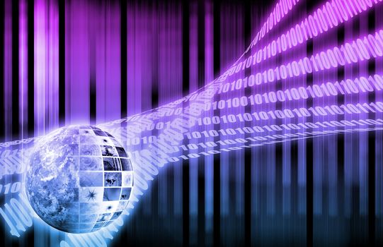 Global Business System Data as Background Wallpaper