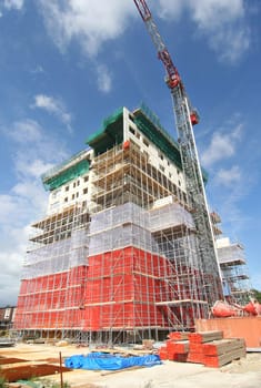 Large apartment flat under construction