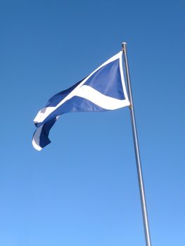 The Scottish flag the Saint Andrew's Cross. 
