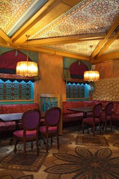 Restaurant interior in east style