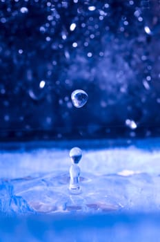 Abstract water drops close up