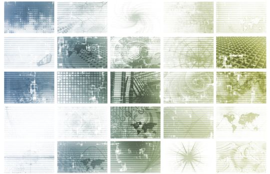 News and Media Overload Tech Abstract Background