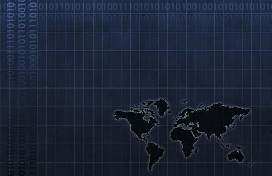 Technology Abstract World Background as Clip Art