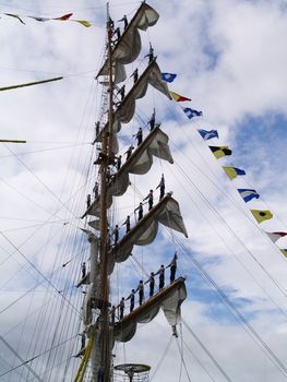 mexican sailors at tall ships festival in bergen