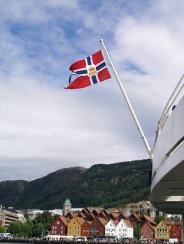 post flag in Bergen Norway