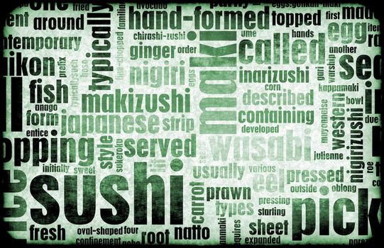 Sushi Menu Background for Japanese Food Meal