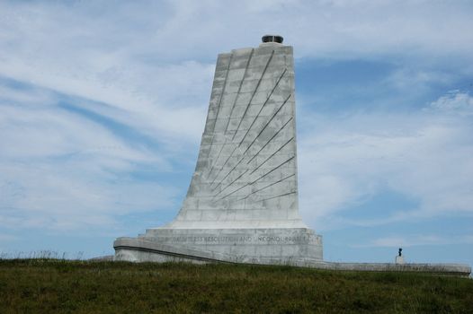 The Wright brothers memorial at Kitty Hawk