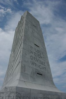 The Wright brothers memorial at Kitty Hawk