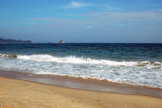 China South Sea, Guangdong province. Shenzhen city - sea side, wide beach at DaMeiSha.