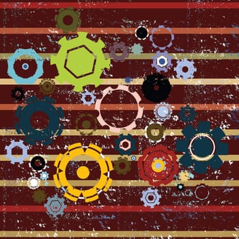Grunge cogwheels background- abstract art