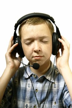 Boy with headphones